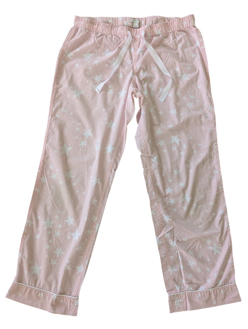 J.Crew Pink White Star Pajama Sleep Pants | Women’s Size Medium